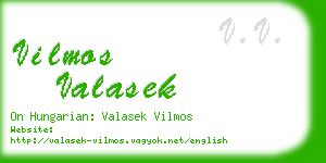 vilmos valasek business card